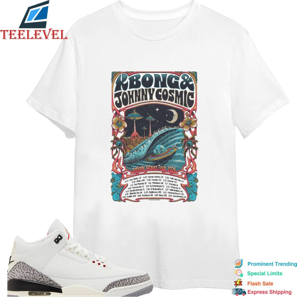 KBong And And Johnny Cosmic Tour 2026 Infinite Waves T-shirts
