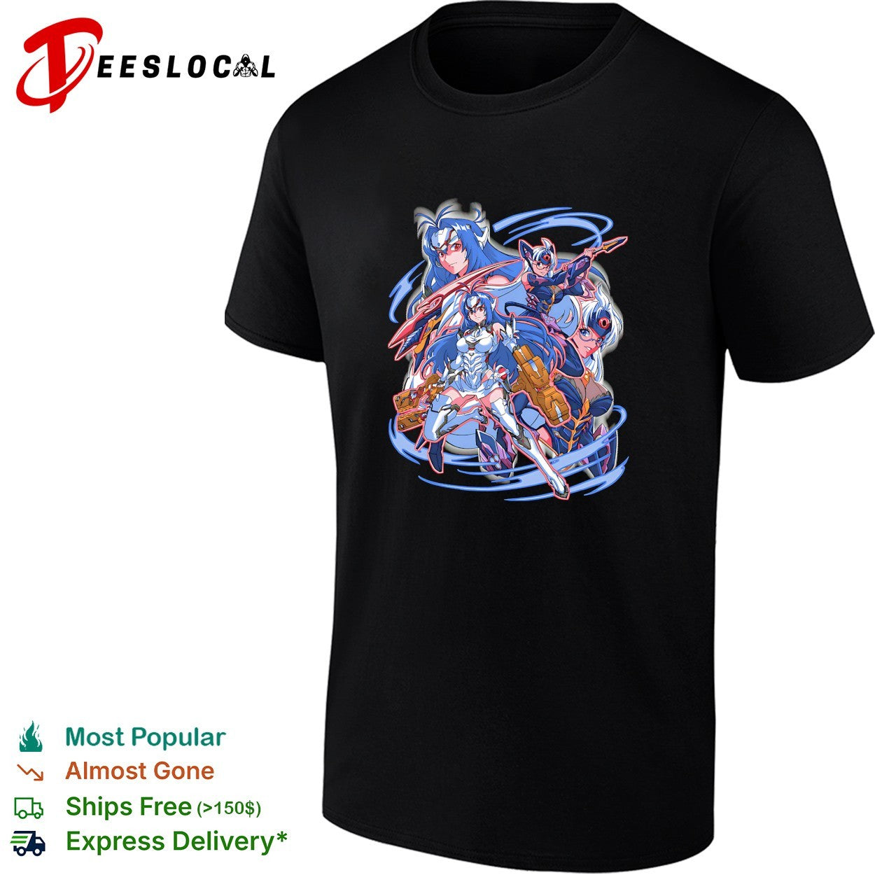 KOS-MOS and T-elos from Xenosaga Space Robots shirt
