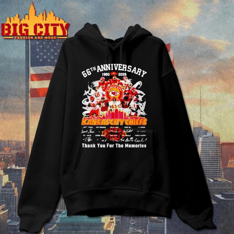 Kansas City Chiefs 66th Anniversary 1960 2026 Thank You for the Memories Signatures shirt