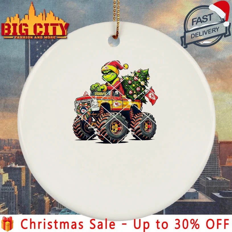 Kansas City Chiefs Grinch Christmas Monster Truck shirt