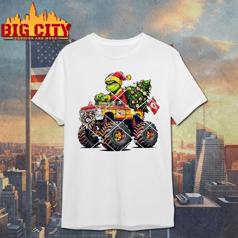 Kansas City Chiefs Grinch Christmas Monster Truck shirt