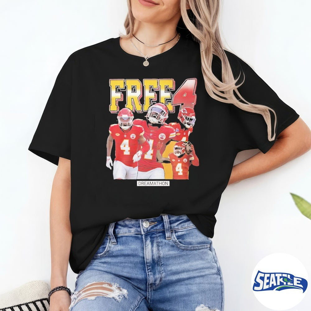 Kansas City Chiefs Rashee Ric player Free 4 Dreamathon shirt
