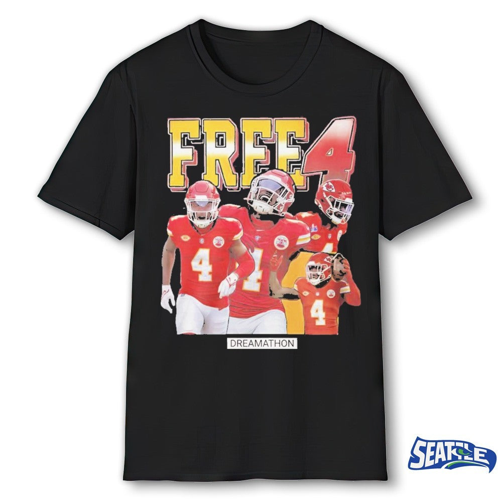 Kansas City Chiefs Rashee Ric player Free 4 Dreamathon shirt