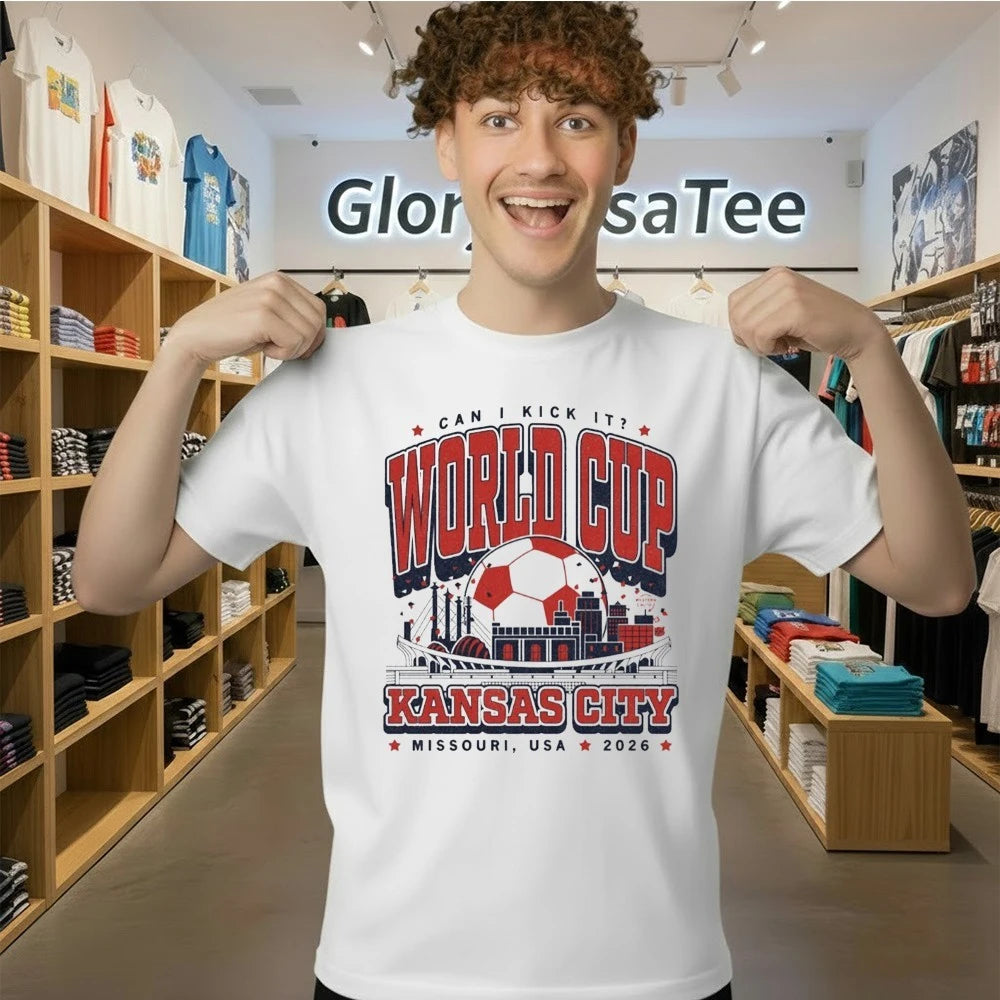 Kansas City World Cup Can I Kick It Missouri, USA 2026 Skyline Max Collegiate Shirt