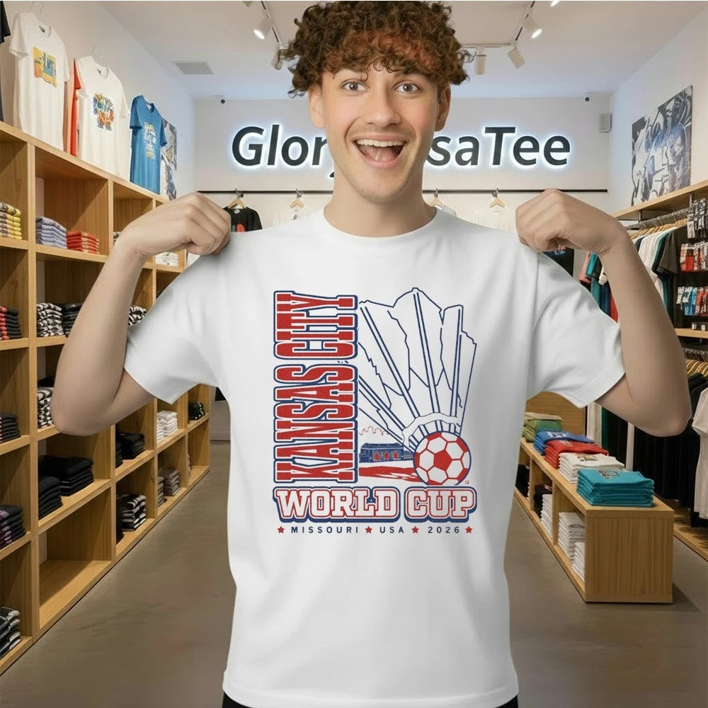Kansas City World Cup Missouri, USA 2026 Shuttlecock Max Collegiate Shirt