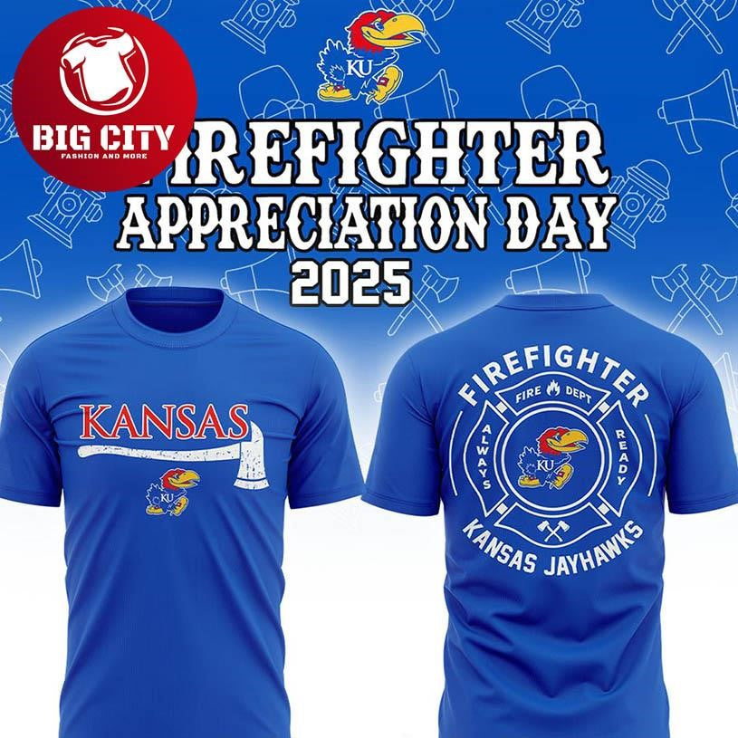 Kansas Jayhawks NCAA Firefighter Day Of Appreciation 2025 Two Sided Shirt