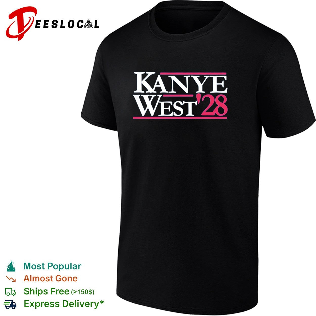 Kanye West 2028 Presidential Campaign Shirt