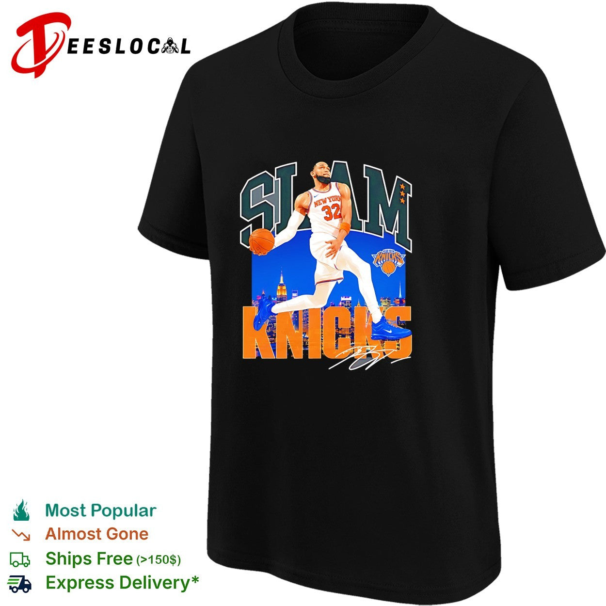 Karl-Anthony Towns New York Knicks Slam Knicks NBA Basketball Player Team Shirt