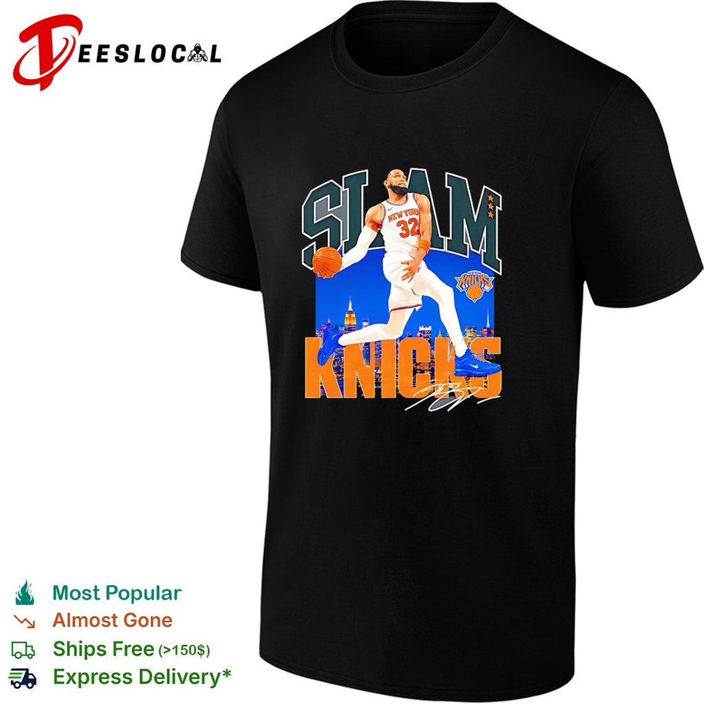 Karl-Anthony Towns New York Knicks Slam Knicks NBA Basketball Player Team Shirt