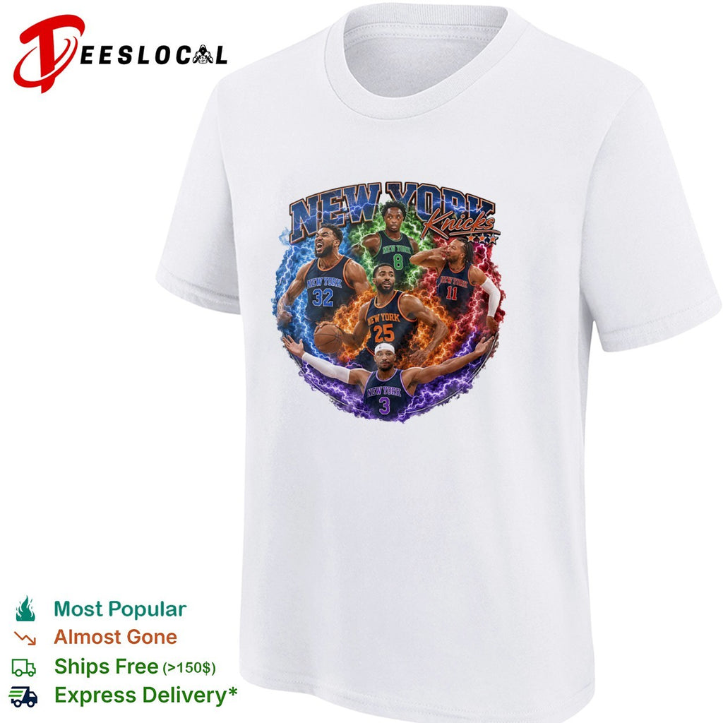 Karl Anthony Towns OG Anunoby Mikal Bridges Jalen Brunson Josh Hart New York Knicks graphic shirt