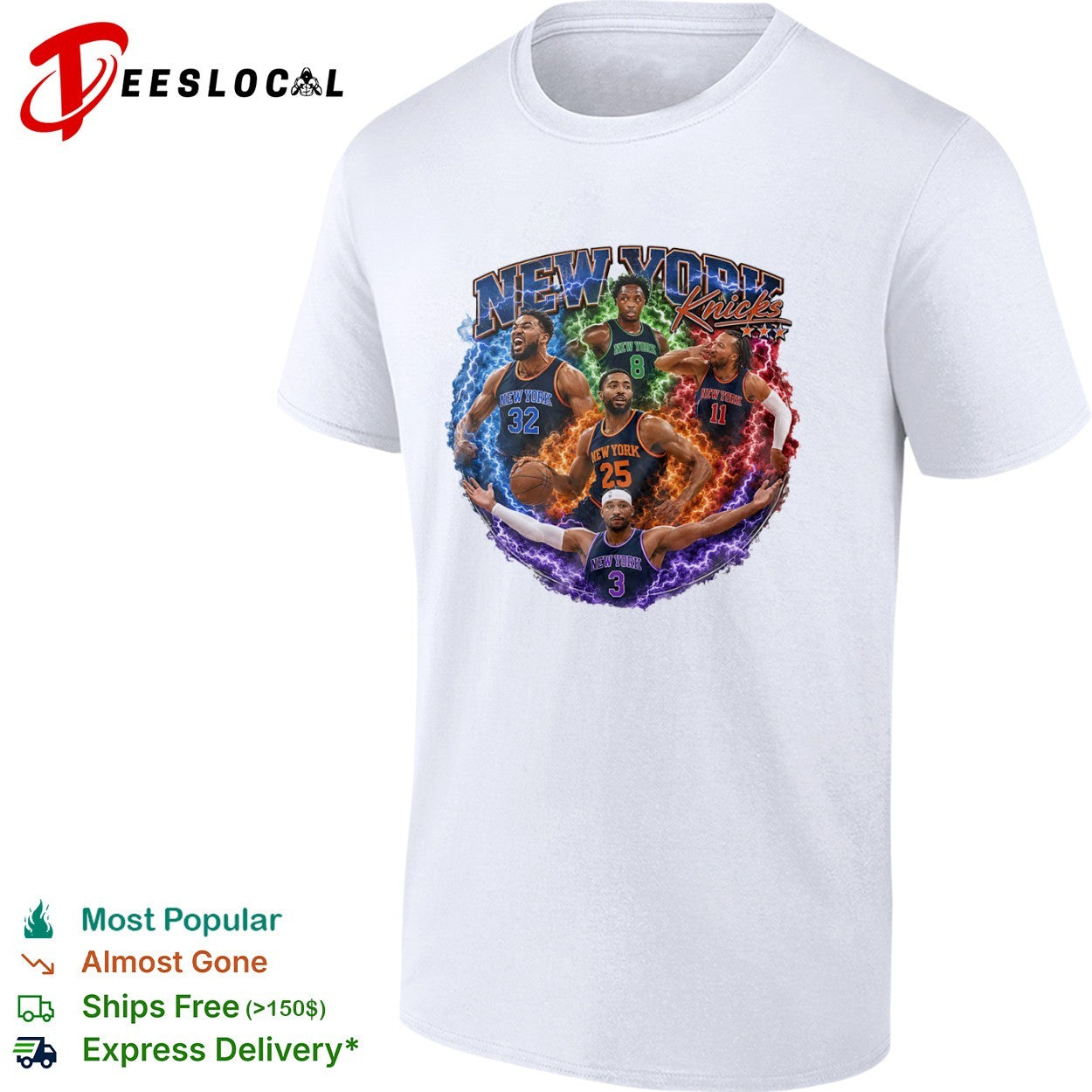 Karl Anthony Towns OG Anunoby Mikal Bridges Jalen Brunson Josh Hart New York Knicks graphic shirt