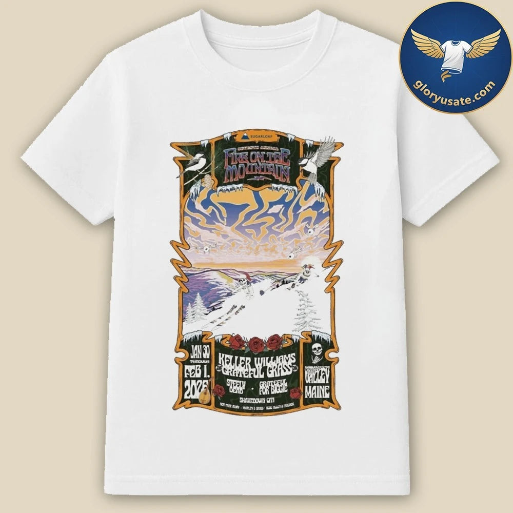 Keller Williams Jan 30-Feb 1 2026 Sugarloaf, Maine Show Poster Shirt