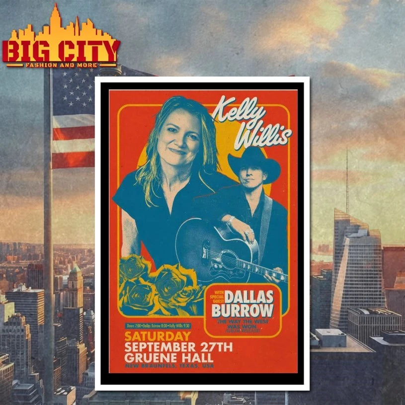 Kelly Willis Gruene Hall in New Braunfels TX Sep 27 2025 Poster shirt