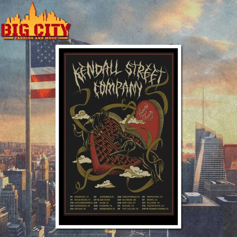 Kendall Street Company 5th Annual Lover’s 2026 Tour Poster shirt
