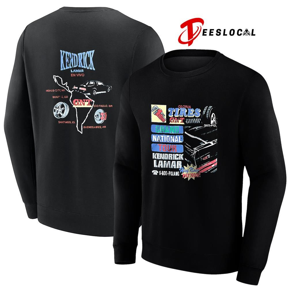 Kendrick Lamar Grand Nation tour Gloria tire service GNT shirt