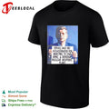 Kennedy Vintage presidential portrait conspiracy theory sign text shirt