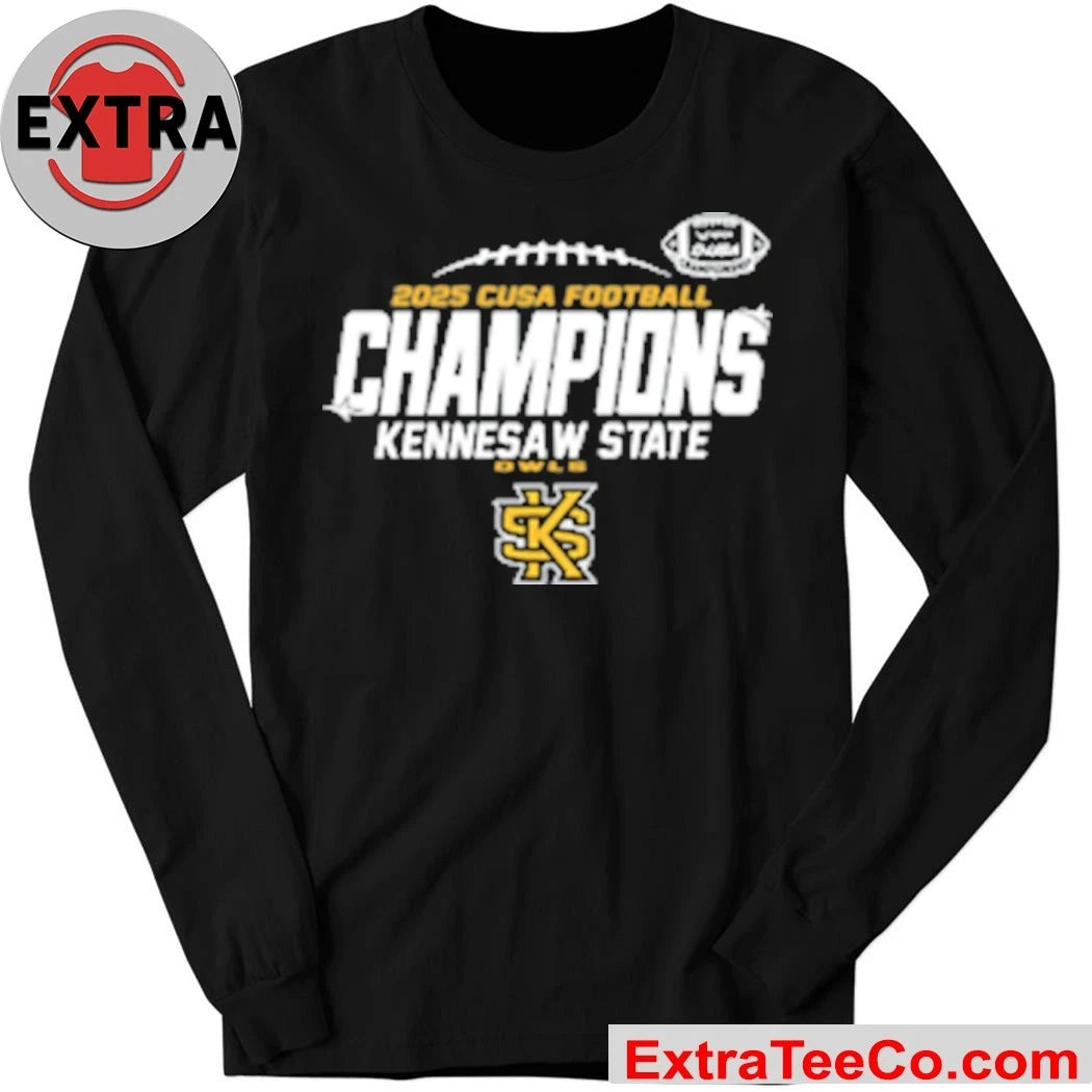 Kennesaw State Owls 2025 C-USA Champs Logo T-Shirt