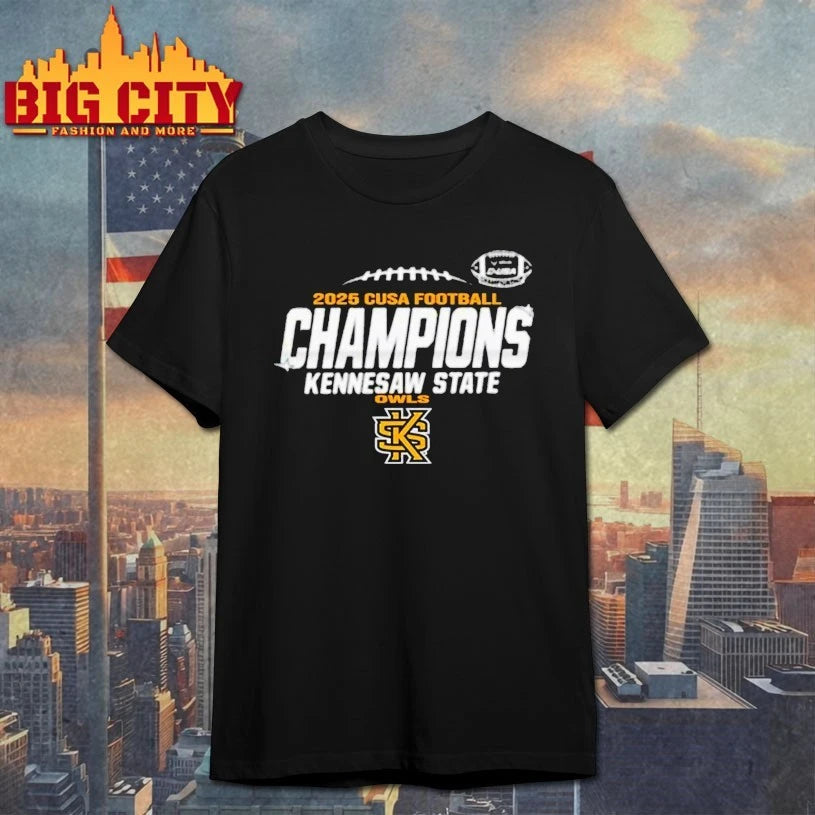 Kennesaw State Owls 2025 CUSA Football Champions shirt