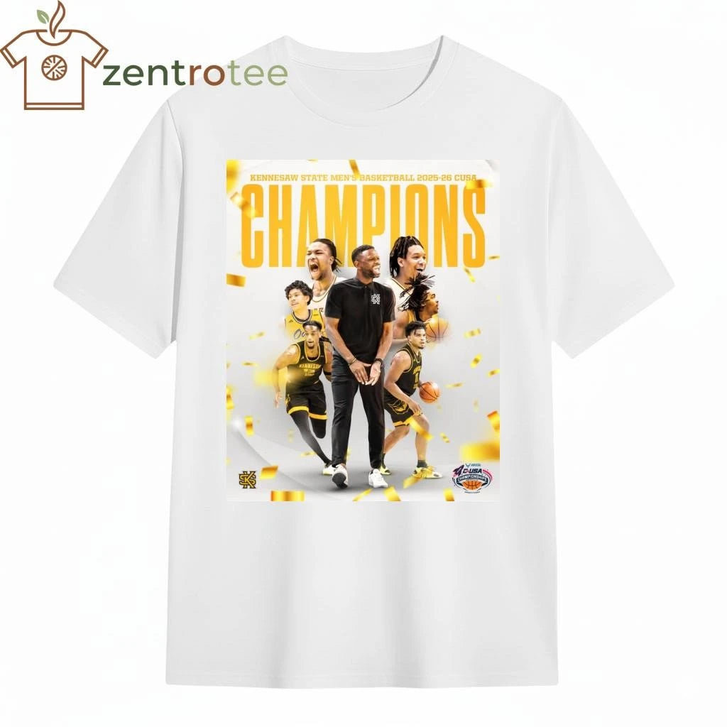 Kennesaw State Owls Men’s Basketball 2025-26 Cusa Champions tee