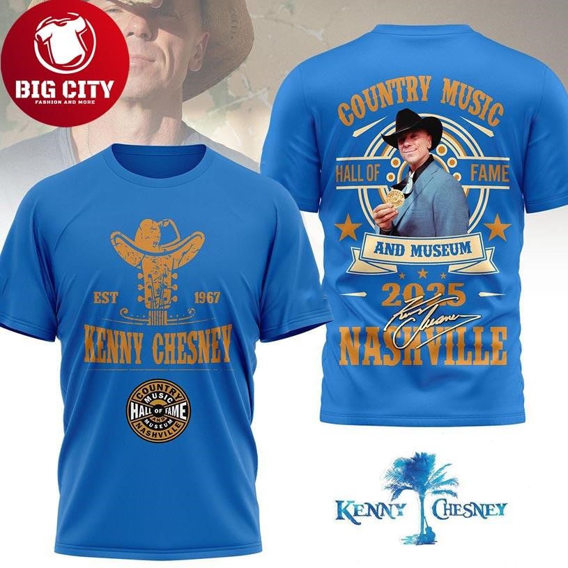 Kenny Chesney Country Music Hall Of Fame 2025 New Two Sided Shirt