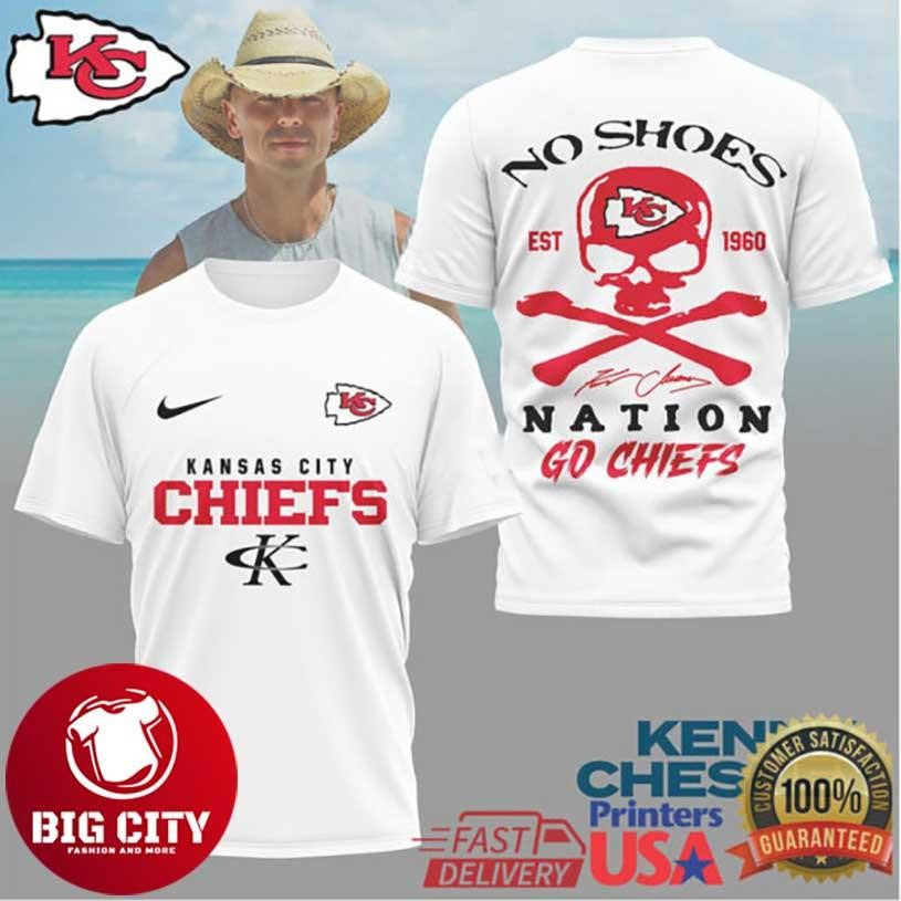 Kenny Chesney No Shoes Nation x Kansas City Chiefs Graphic Two Sided Shirt