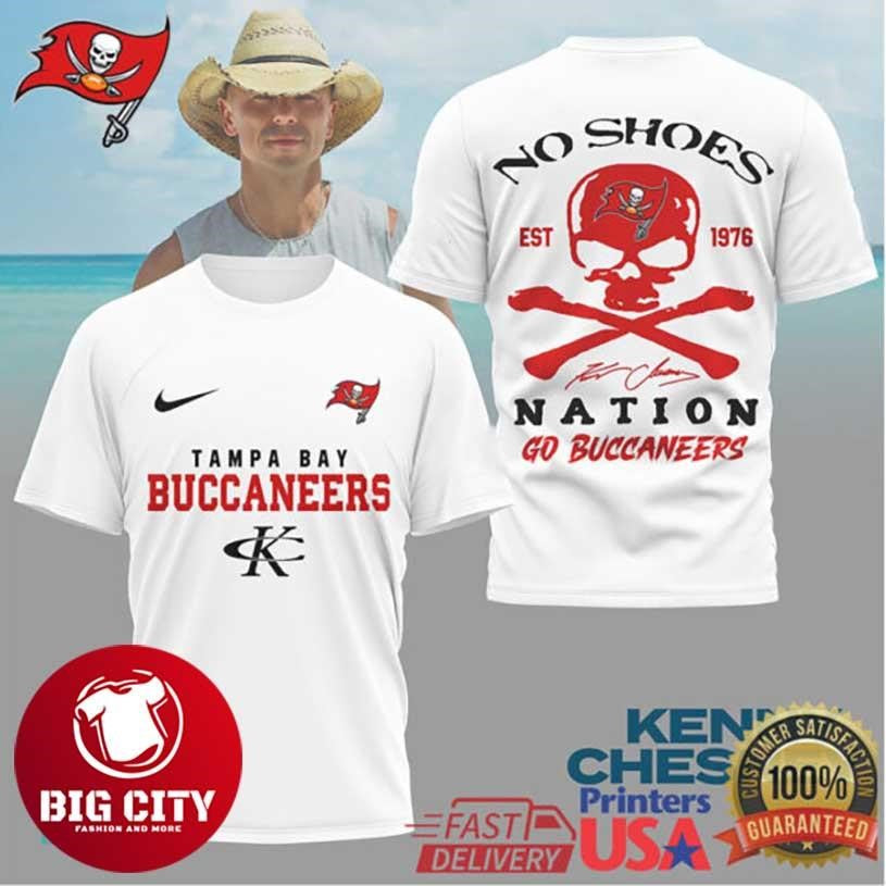 Kenny Chesney No Shoes Nation x Tampa Bay Buccaneers Football Two Sided Shirt