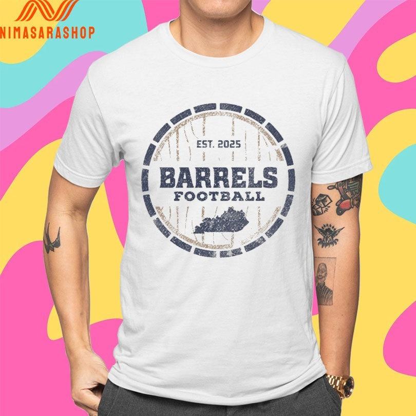 Kentucky Barrels Distillery Circle Youth Football Est 2025 Shirts