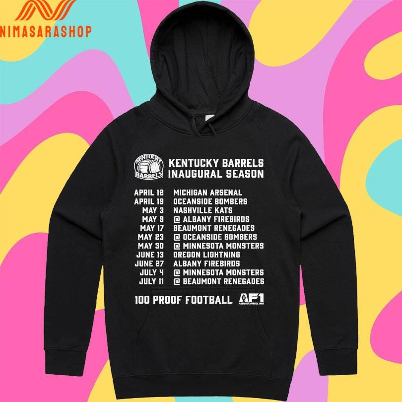 Kentucky Barrels Inaugural Season 100 Proof Football Shirts