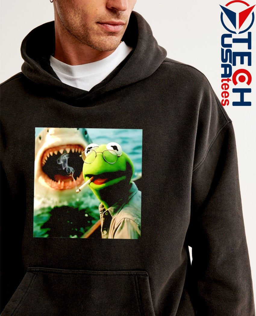 Kermit the Frog smoking jaws Muppet meme shirt