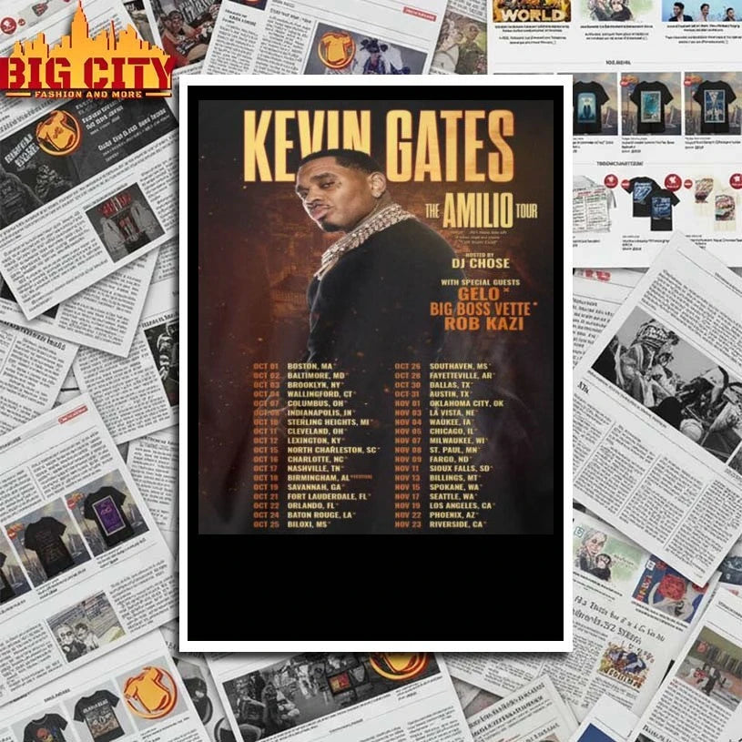 Kevin Gates The Amilio Tour 2025 Exclusive shirt