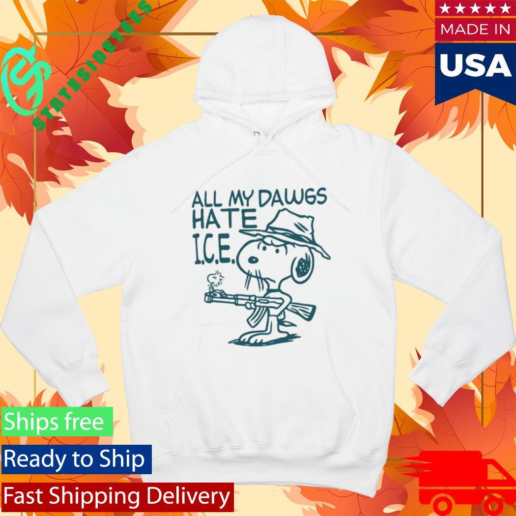 Kevin Ku Wearing All My Dawgs Hate Ice Shirt