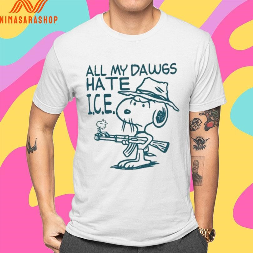 Kevin Ku Wearing All My Dawgs Hate Ice Shirts