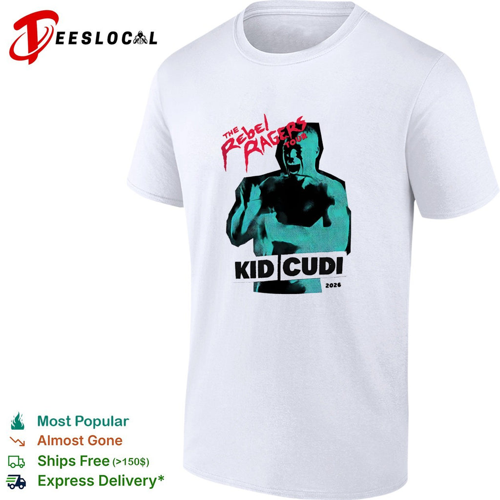 Kid Cudi The Rebel Ragers Tour 2026 North America vintage shirt