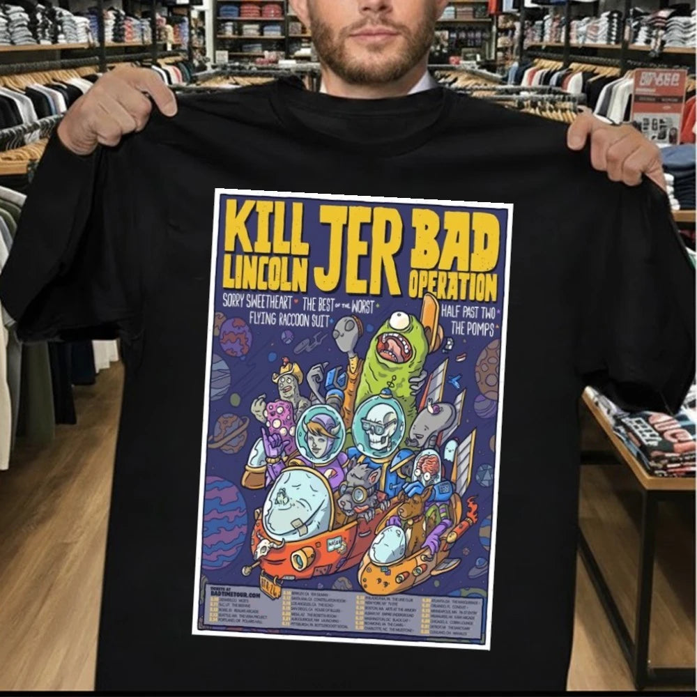 Kill Lincoln x Jer x Bad Operation Space Tour 2026 Poster Shirt