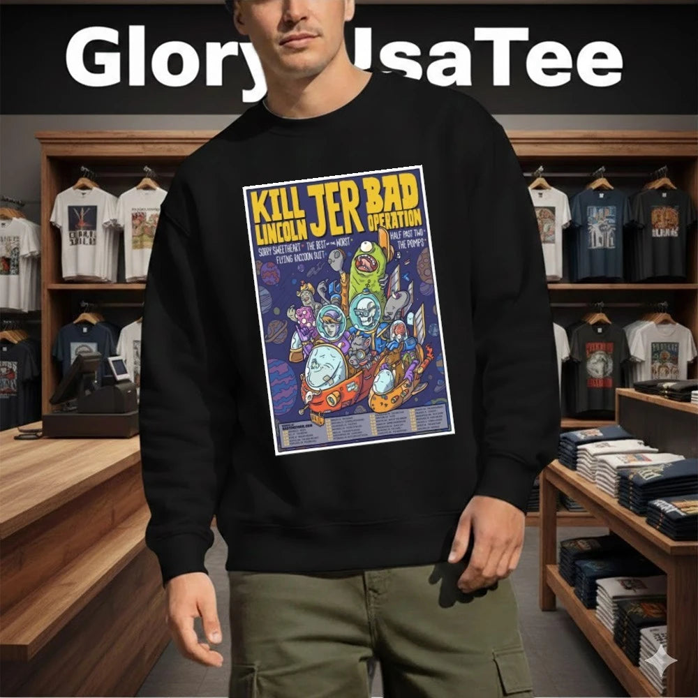 Kill Lincoln x Jer x Bad Operation Space Tour 2026 Poster Shirt
