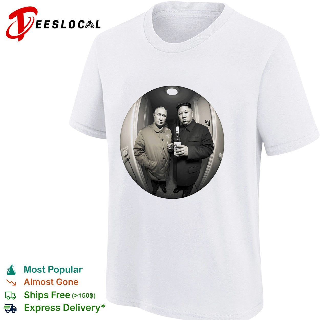 Kim Jong Un and Vladimir Putin In Hallway meme shirt