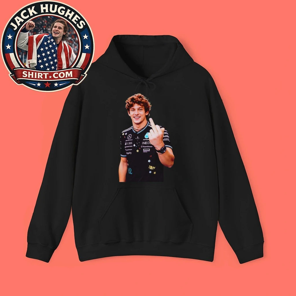 Kimi Antonelli F1 Flipping The Bird Retro Shirt