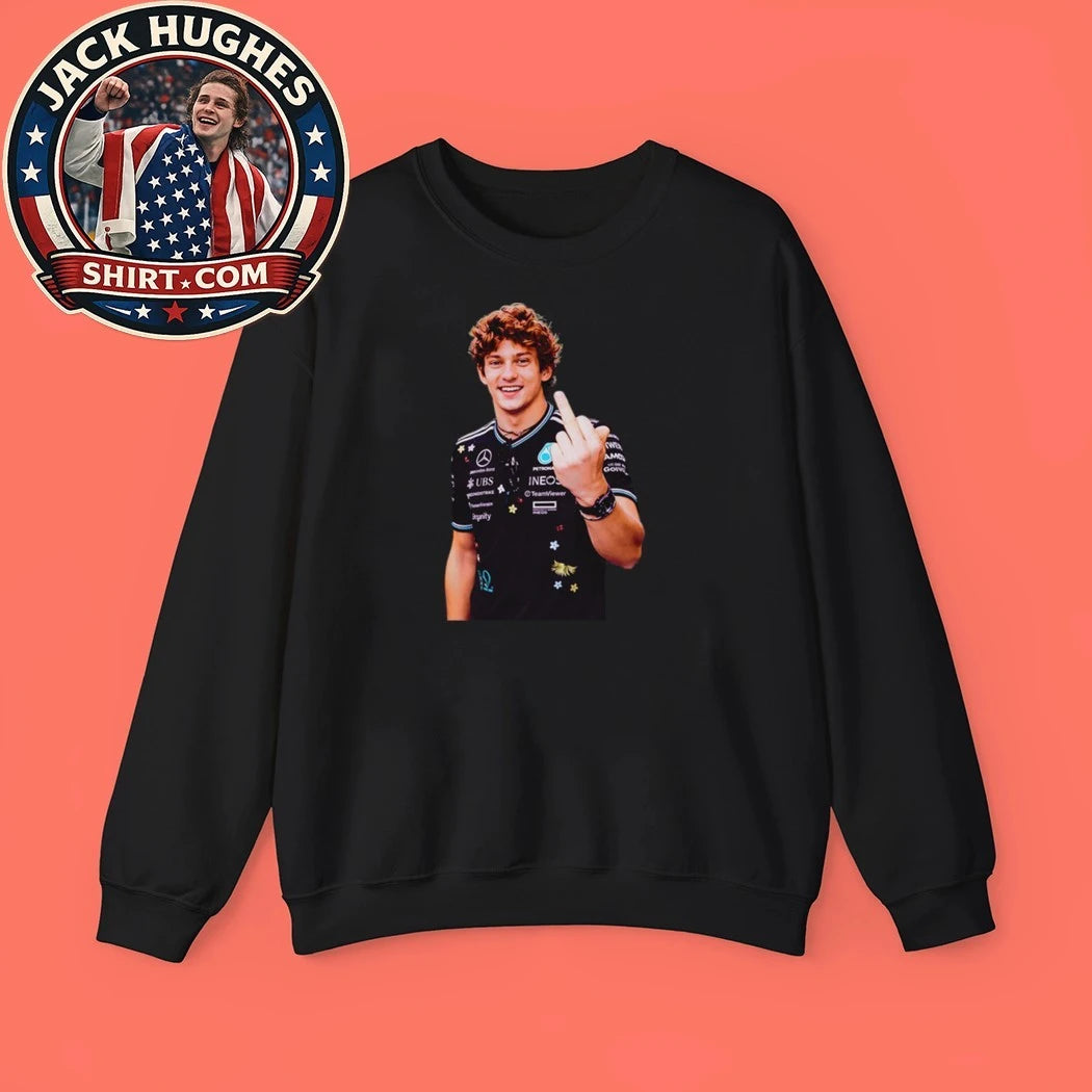 Kimi Antonelli F1 Flipping The Bird Retro Shirt