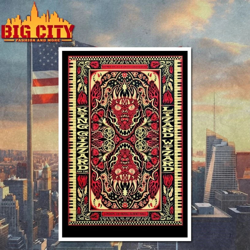 King Gizzard And The Lizard Wizard 11-4-2025 London UK Poster shirt