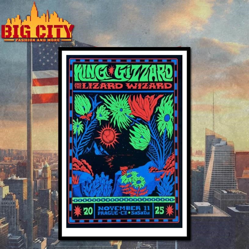 King Gizzard And The Lizard Wizard 2025-11-11 SaSaZu Prague, Czech Republic Poster Shirt