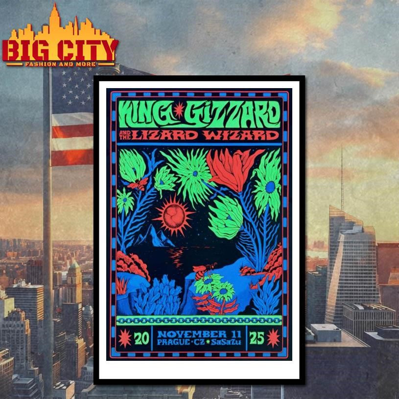 King Gizzard And The Lizard Wizard In Prague CZ On Nov 11 2025 Poster shirt