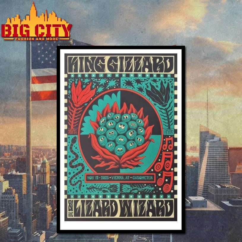 King Gizzard And The Lizard Wizard Nov 12 2025 Gasometer Vienna AT Poster Shirt