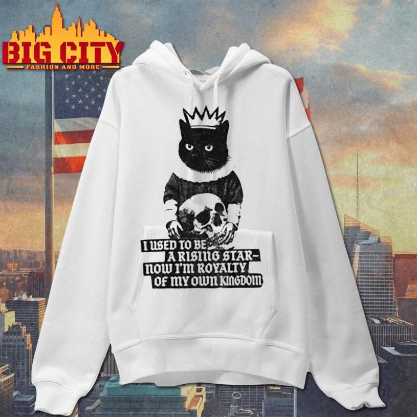 King cat holding skull I used to be a rising star now I’m royalty of my own kingdom shirt