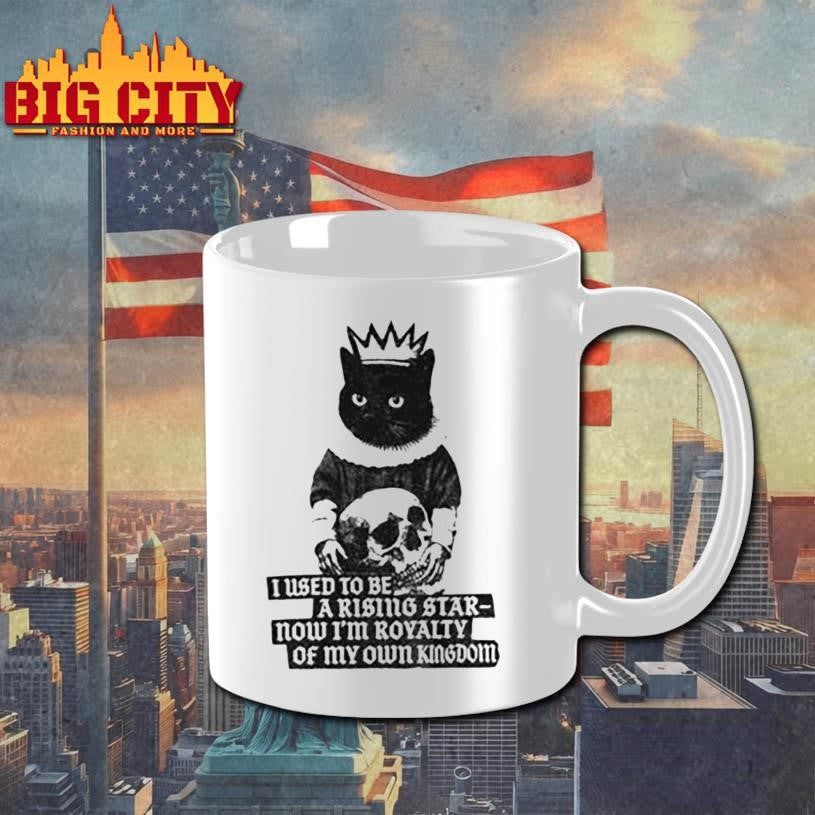 King cat holding skull I used to be a rising star now I’m royalty of my own kingdom shirt
