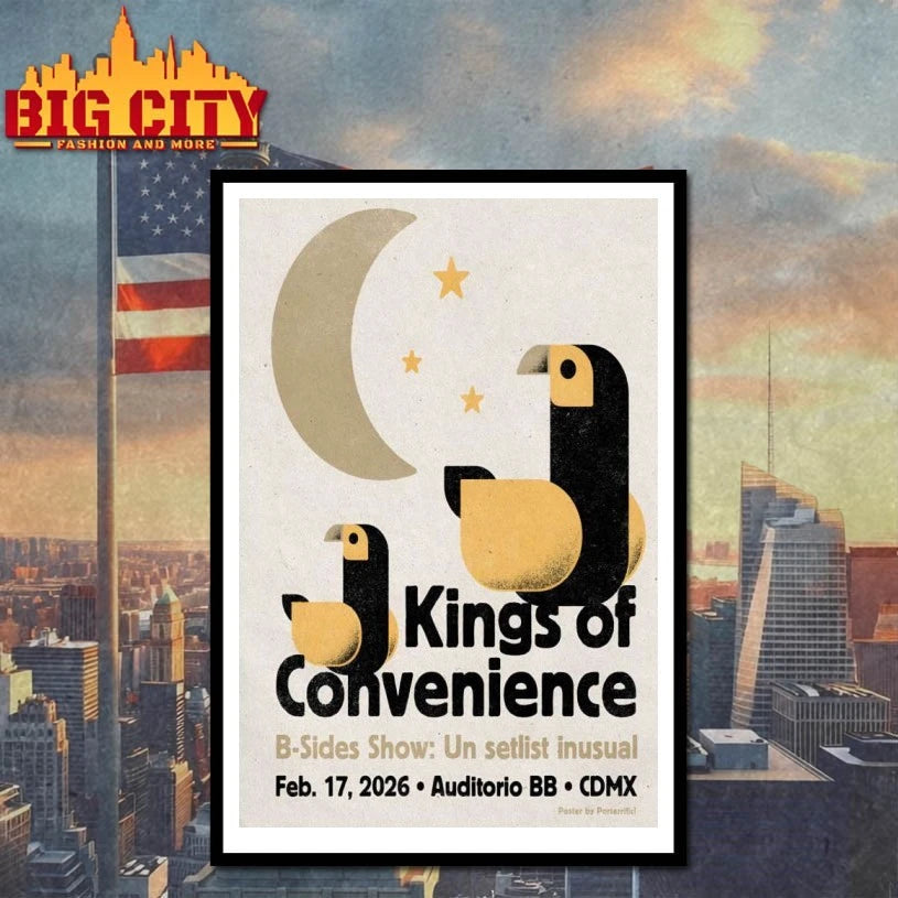 Kings Of Convenience At Auditorio CDMX On Feb 17 2026 Poster shirts