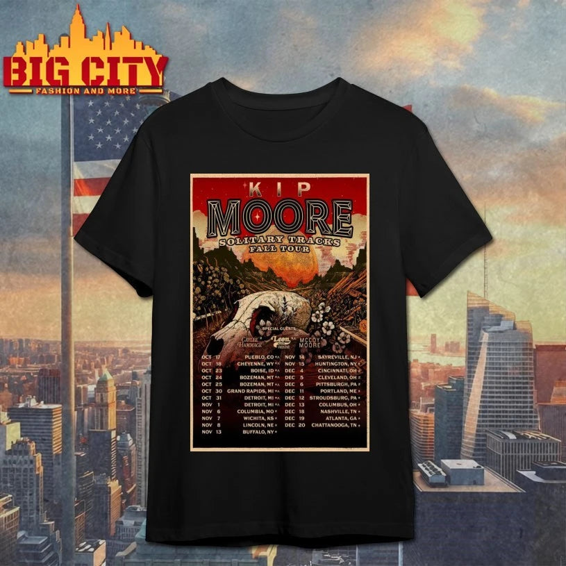 Kip Moore 2025 Solitary Tracks Fall Tour Poster Shirt