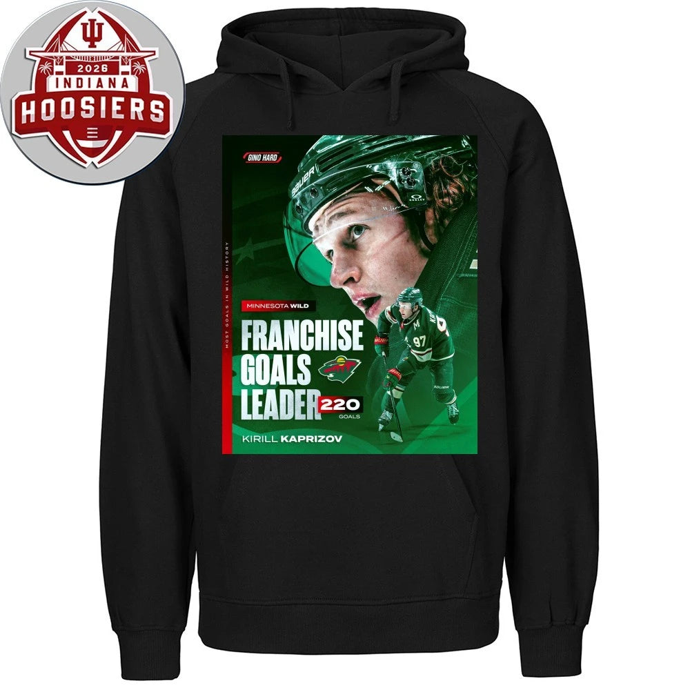 Kirill Kaprizov, vice-captain of the Minnesota Wild ice hockey team in the National Ice Hockey League Shirt