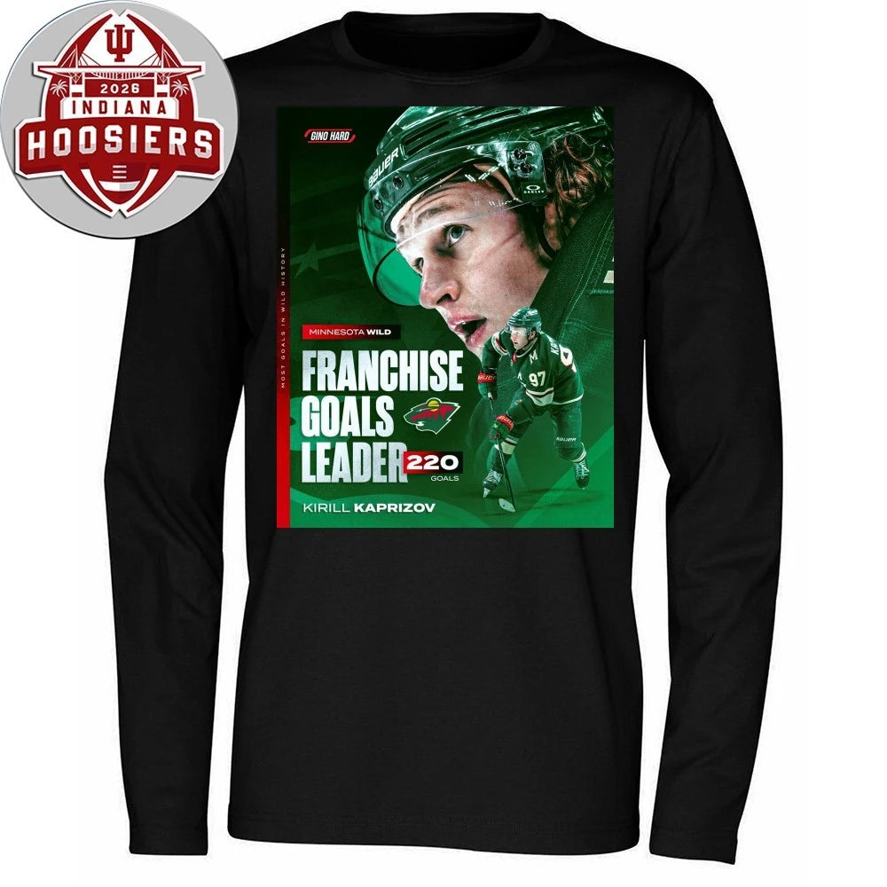 Kirill Kaprizov, vice-captain of the Minnesota Wild ice hockey team in the National Ice Hockey League Shirt