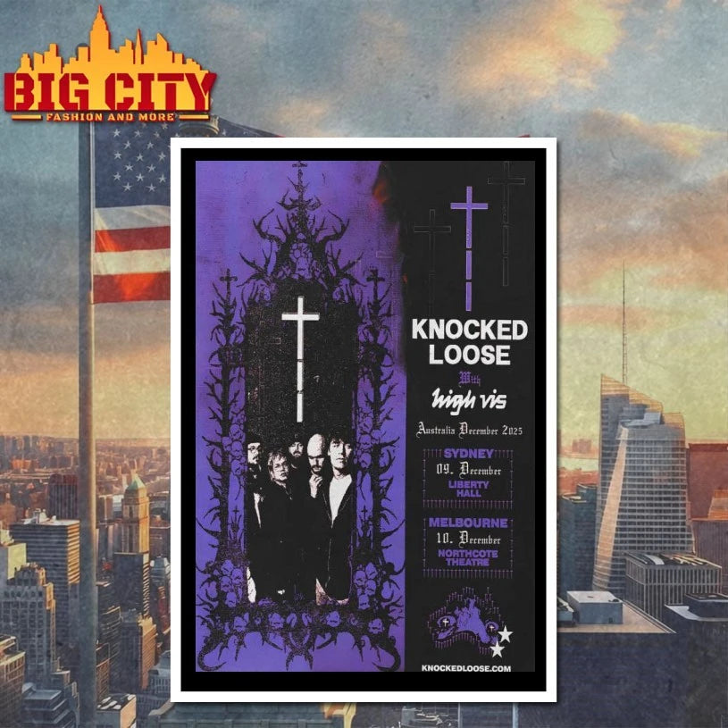 Knocked Loose &amp; High Liberty Hall Moore Park Tour 2025 Poster Shirt