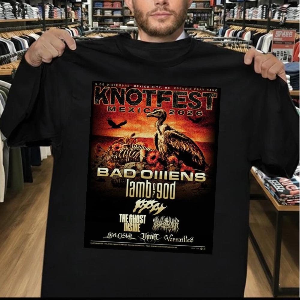 Knotfest Mexico 2026 Line Up Poster At Estadio Fray Nano Mexico City On December 5 2026 Shirt